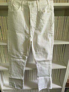 MOTHER Men's White Slim Straight Jeans